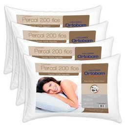 Kit Travesseiro 04 Peças Percal com 200 Fios - Ortobom - 2