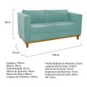 Ver imagem 4 de Kit Sofá 2 Lugares e 2 Poltronas Europa Suede Azul Tiffany Doce Sonho Móveis