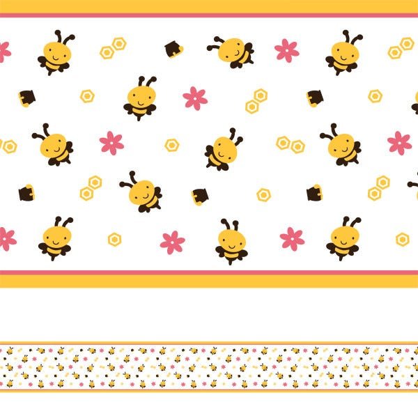Faixa Decorativa para Quarto de Bebê Abelhas 5mx10cm - 2
