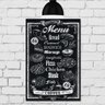 Placa Decorativa MDF Frase Giz Menu Restaurante 30x40 - 1