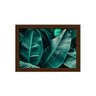 Quadro Decorativo Folhagem Folha Moldura Marrom 33x43cm - 1
