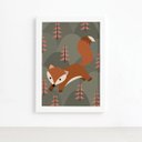 Ver imagem 1 de Quadro para Quarto de Bebê Raposinha 1 22x32cm Mold Branca