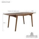 Ver imagem 3 de Mesa Elástica Tampo de Madeira 76cm X 113cm Izza
