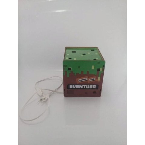 Luminária Minecraft Caixa De Luz