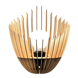 Abajur Grande de Chão PANDORA MDF Luminária -:MDF CRU/40x45cm - 1