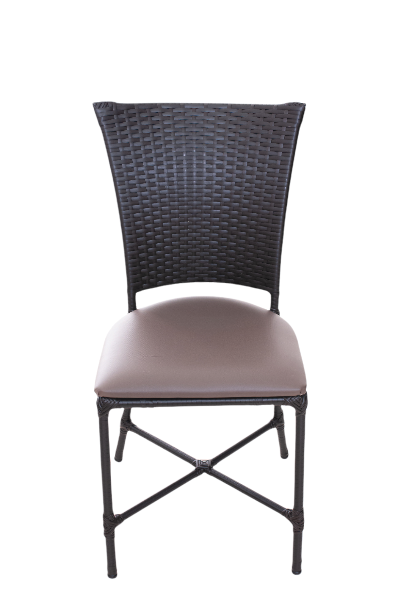 Cadeiras Estofadas Mesa Jantar de Fibra Sintetica:marrom - 4