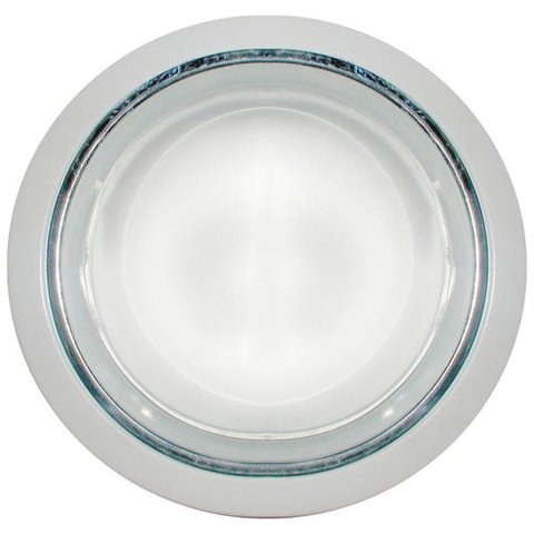 Refletor de Embutir 19cm com Vidro Fosco E-27 2 Lâmpada Max 60W Branco