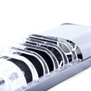 Ver imagem 3 de Luminária Mini Elite 47cm com Aletas E-27 2 Lâmpada Eletr. Titânio