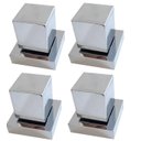 Ver imagem 1 de Kit 4 Acab. De Registro Pressão ou Gaveta metal Cr.Quadrado PQ