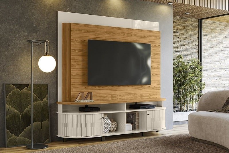 Home Theater Daytona para Tv até 65 Polegadas - Naturale/off White - Madetec