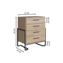 Ver imagem 2 de Conjunto Quarto Industrial Completo Closet Oak/Preto