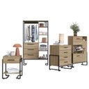 Ver imagem 1 de Conjunto Quarto Industrial Completo Closet Oak/Preto