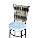 Ver imagem 3 de 6 Cadeiras para Cozinha Preta Hawai Cappuccino Premium Assento Floral Cor:floral Gelo