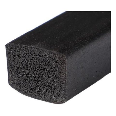 Perfil de Borracha Esponjoso Vedação Macio 25x32mm - 1m