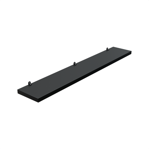 1 Prateleira Preta 60X10 Com Suporte Flutuante Mdf  Organizadora Decoração Cozinha Quarto Banheiro