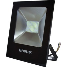 Refletor Led Smd 50 W FIOLUX Holofote Bivolt 50W 110/220 a Prova d'água IP65 - 1