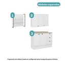 Ver mais imagens de Cozinha Completa Milla Citrine 5 Portas 3 Gavetas MDF 200cm Branco Móveis Carraro