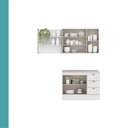 Ver imagem 6 de Cozinha Completa Milla Citrine 5 Portas 3 Gavetas MDF 200cm Branco Móveis Carraro