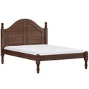 Ver imagem 1 de Cama Casal 140cm com Cabeceira Pé Madeira Eduarda Café F07 - Mpozenato