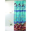 Ver imagem 2 de Cortina Box Nauticas 198x180cm Pvc Fundo Mar Azul Colorful Bellacasa
