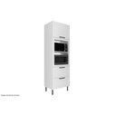 Ver imagem 4 de Paneleiro de Cozinha Cz-3306 C/ 1 Porta 2 Gavetas e C/ 1 Nicho P/ Forno 70cm Branco - Tecno Mobili