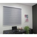 Ver imagem 4 de Persiana Rolo Double Vision Zebra 220larg x 220alt Cinza com bando - Sala/ Escritório/Quarto/Sacada