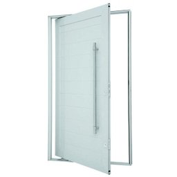 Kit Porta Pivotante com Friso Alumínio 244 x 146cm Sasazaki - 3 Kit Porta Pivotante com Friso Alumínio 244 x 146cm Sasazaki - 3