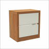 Mesa Cabeceira Moderna 53x58x45cm 2 Gavetas Mdf Offwhite/freijó - Quarto - 2