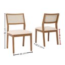 Ver imagem 3 de Mesa de Jantar Redonda Pitanga com 4 Cadeiras Estofadas Tamarindo Trama Bege