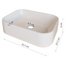 Ver imagem 3 de Cuba Pia Banheiro Oxford Torneira Inox Valvula Click Black Branco Brilho
