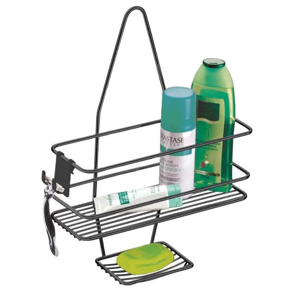 Suporte Porta Shampoo Sabonete Encaixe no Registro Banheiro Luxo - Ônix - 1