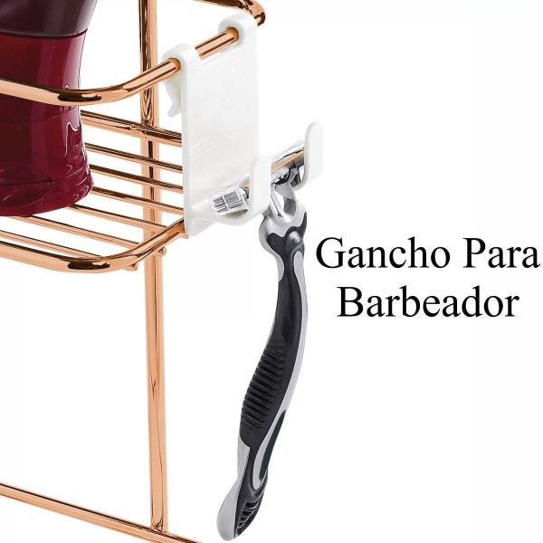 Suporte Porta Shampoo 2 Andares de Encaixe No Box Luxo - Rosé Gold - 2