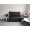 Ver imagem 2 de Kit com 2 Poltronas Booth Preto e 1 Mesa 1.50m para Comércio