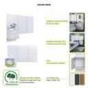 Ver imagem 5 de Cabeceira para Cama Solteiro com Mesa de Apoio Branca