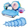 Kit 6 Tampas Silicone Universal Pote Panela Pote Forma Reutilizável Elástico - 4