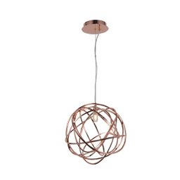 Lustre Pendente Luminária Area Gourmet Cozinha Bello 1L Metal Rose - 1 Lustre Pendente Luminária Area Gourmet Cozinha Bello 1L Metal Rose - 1