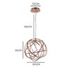 Lustre Pendente Luminária Area Gourmet Cozinha Bello 1L Metal Rose - 2