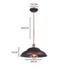 Lustre Pendente Luminária para Área Externa Churrasco Metal Café 39CM - 2
