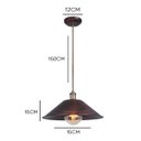 Ver imagem 3 de Lustre Pendente Luminária para Área Externa Churrasco Metal Café 15CM