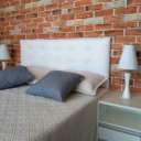 Ver imagem 1 de Cabeceira Cama Box Solteiro Botonê 15 Corino Branco 90 X 60 RBL