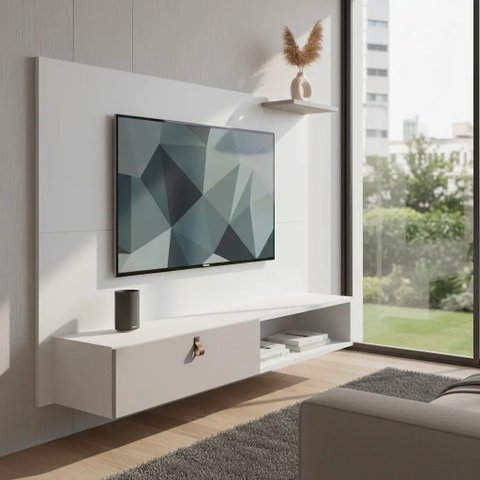 Painel para TV Rack para TV Sala 50" 1 Porta Califórnia 120cm