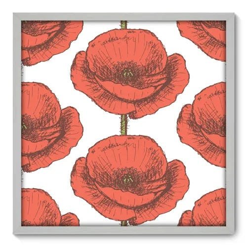 Quadro Decorativo - Flores - 70cm x 70cm - 025qnfdb - 1