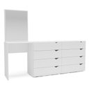 Ver imagem 2 de Cômoda Penteadeira 8 Gavetas com Espelho Porto