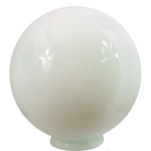 Globo de Vidro Leitoso Esférico com Colar 15x35 Vd Primeira