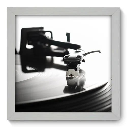 Quadro Decorativo - Toca Discos - 22cm x 22cm - 001qngab - 1