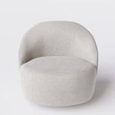 Ver imagem 3 de Poltrona Mônaco com Base Giratória em Linho Off White - Home Mobily