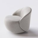 Ver imagem 5 de Poltrona Mônaco com Base Giratória em Linho Off White - Home Mobily