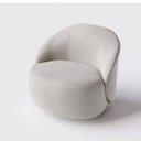 Ver imagem 1 de Poltrona Mônaco com Base Giratória em Linho Off White - Home Mobily