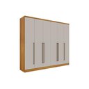 Ver imagem 1 de Guarda Roupa 6 Portas Sevilla c/ 6 portas e 8 Gavetas Cinamomo/Off White - Tcil Móveis