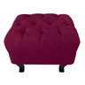 Puff Baú Retrô Luis XV Suede Vinho - 2